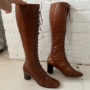 1970s Yves Saint Laurent YSL Victorian lace-up boots